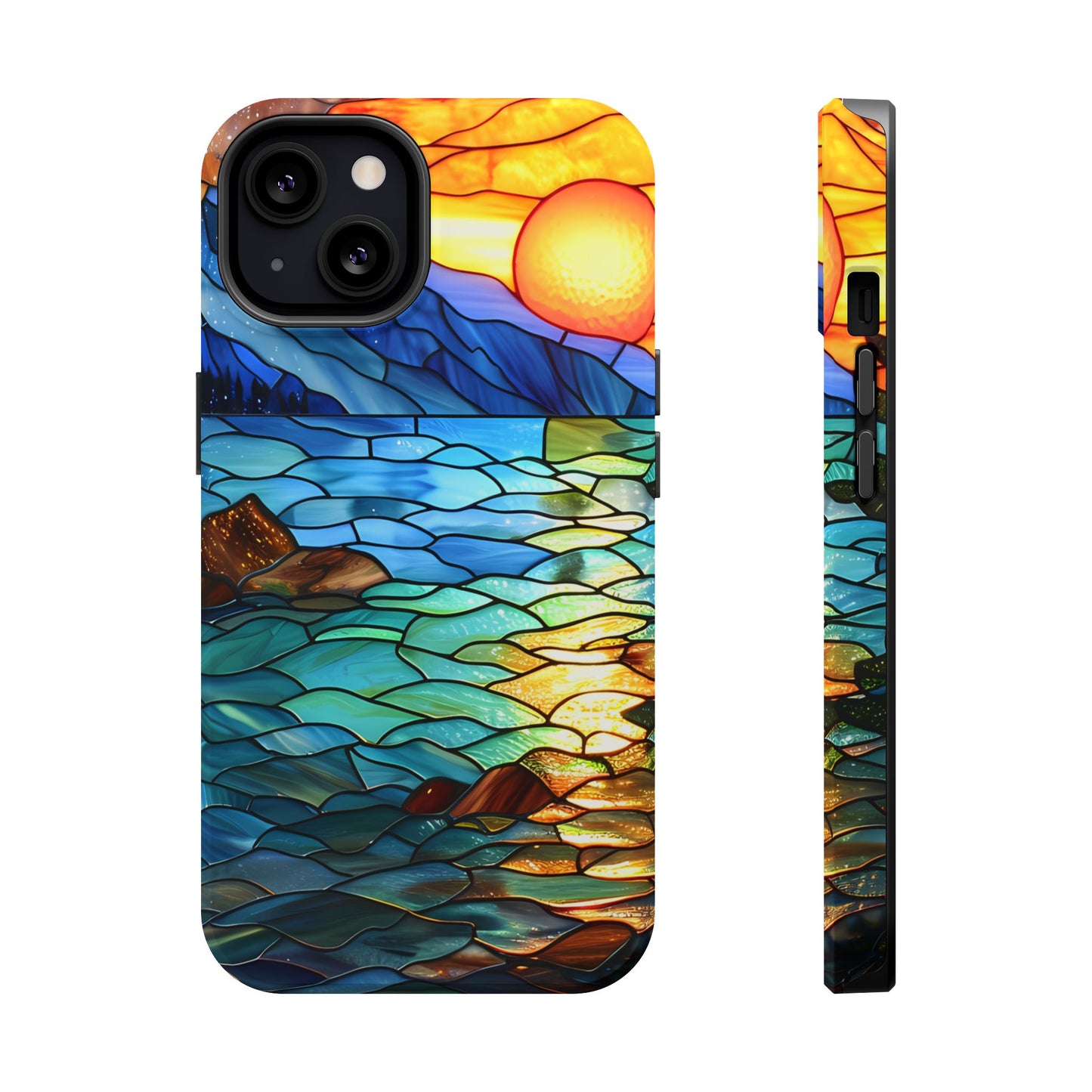 MagSafe Tough  Phone Case-Gift (Stained Glass-Sunset)