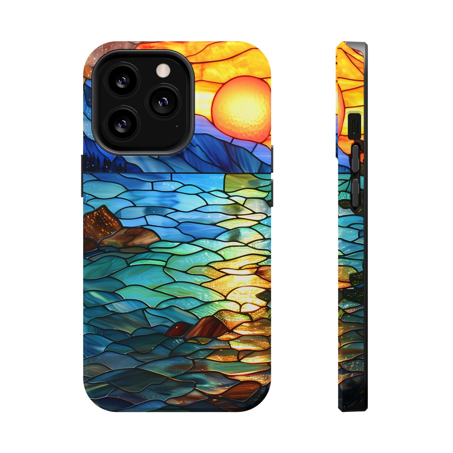 MagSafe Tough  Phone Case-Gift (Stained Glass-Sunset)