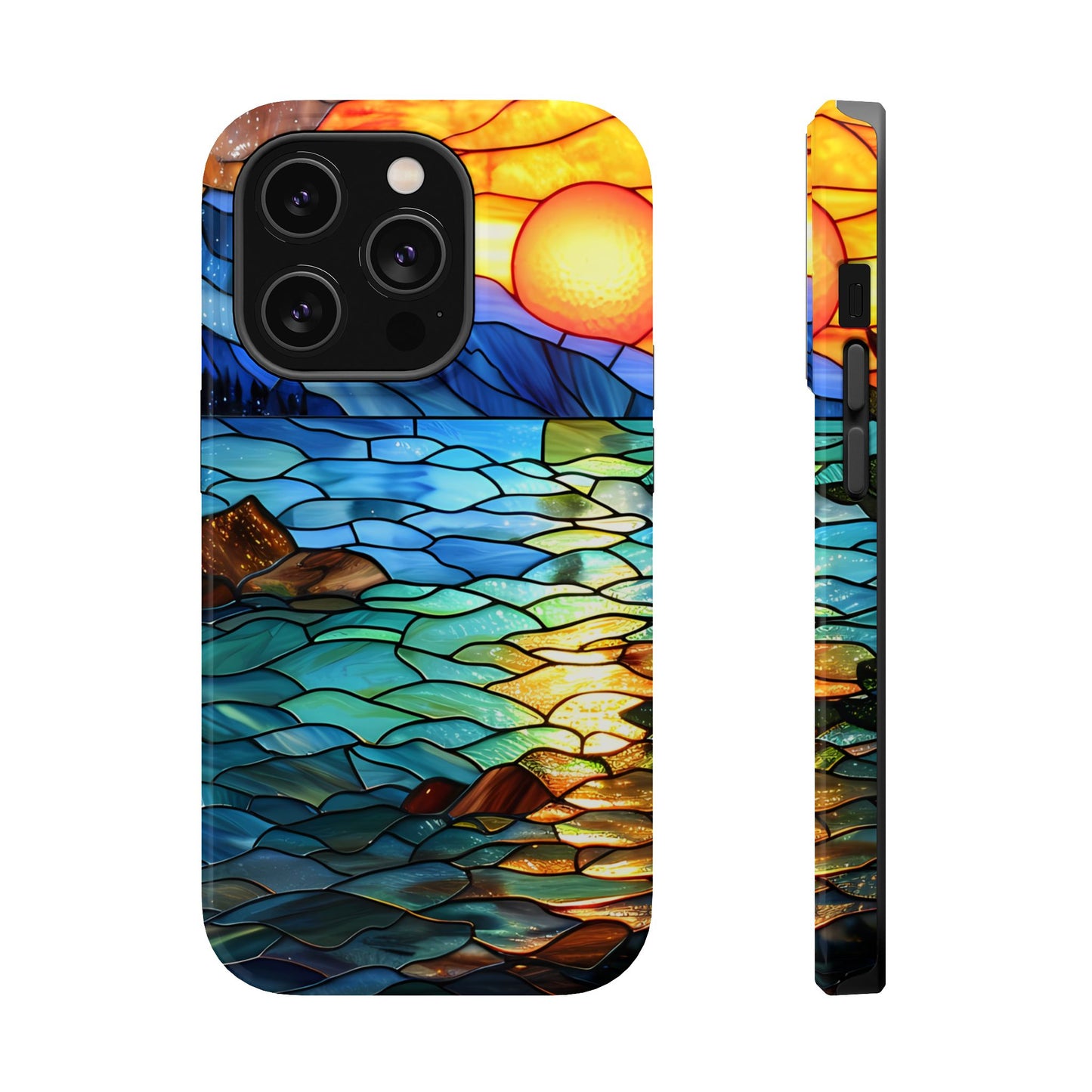 MagSafe Tough  Phone Case-Gift (Stained Glass-Sunset)