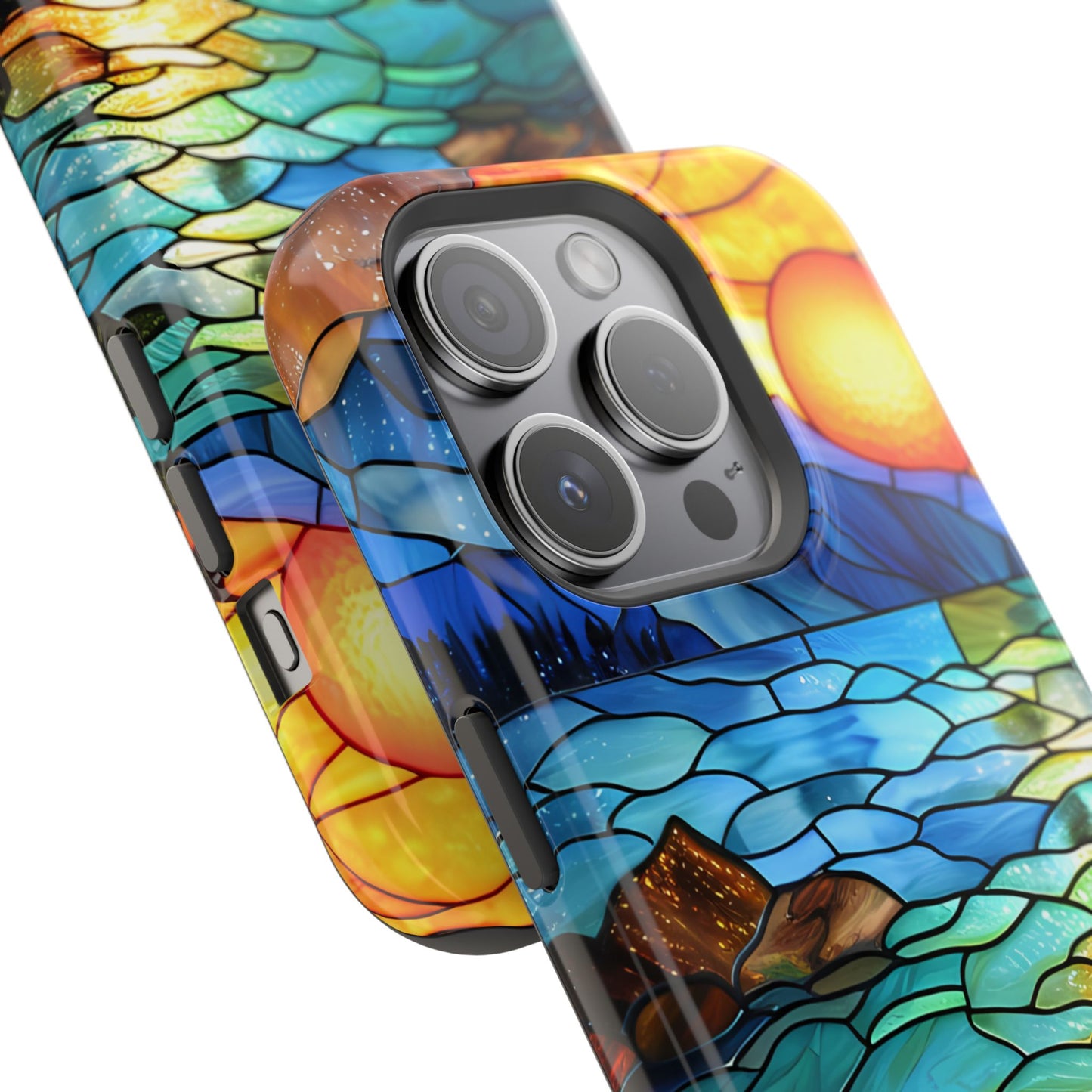 MagSafe Tough  Phone Case-Gift (Stained Glass-Sunset)