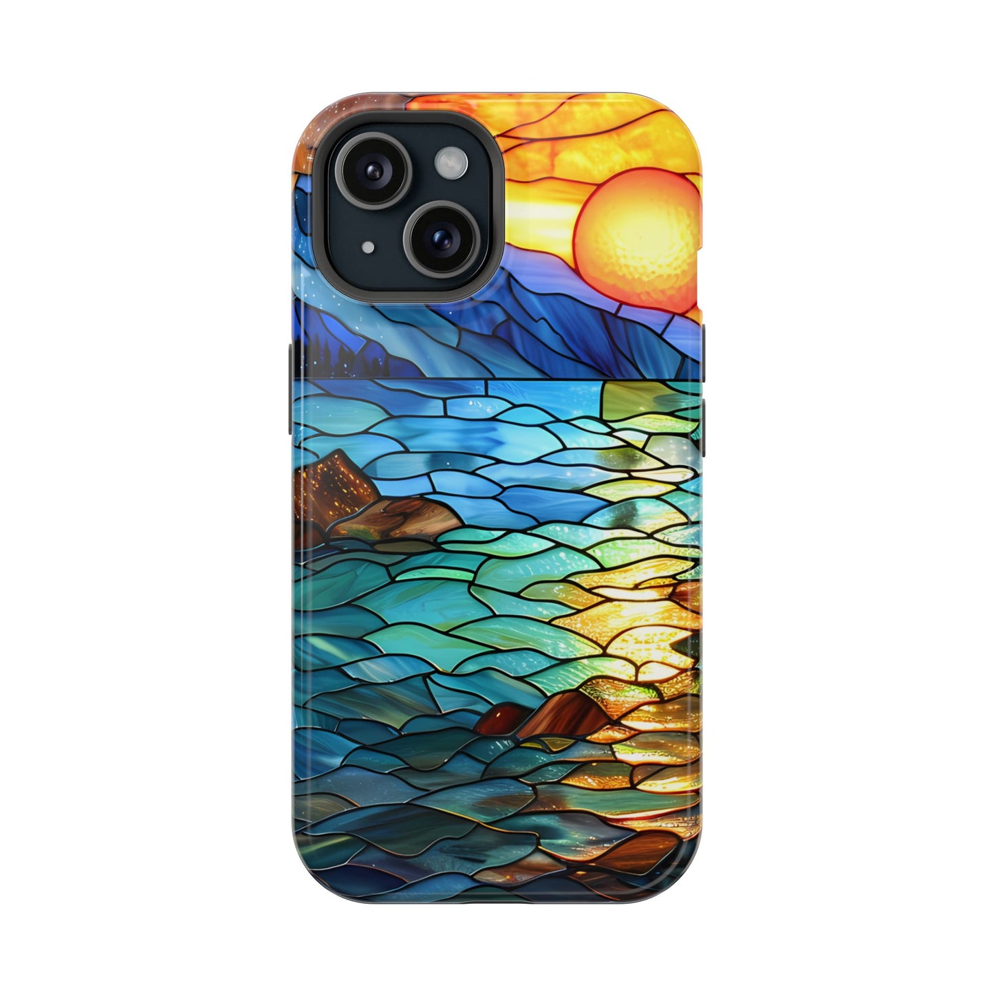 MagSafe Tough  Phone Case-Gift (Stained Glass-Sunset)