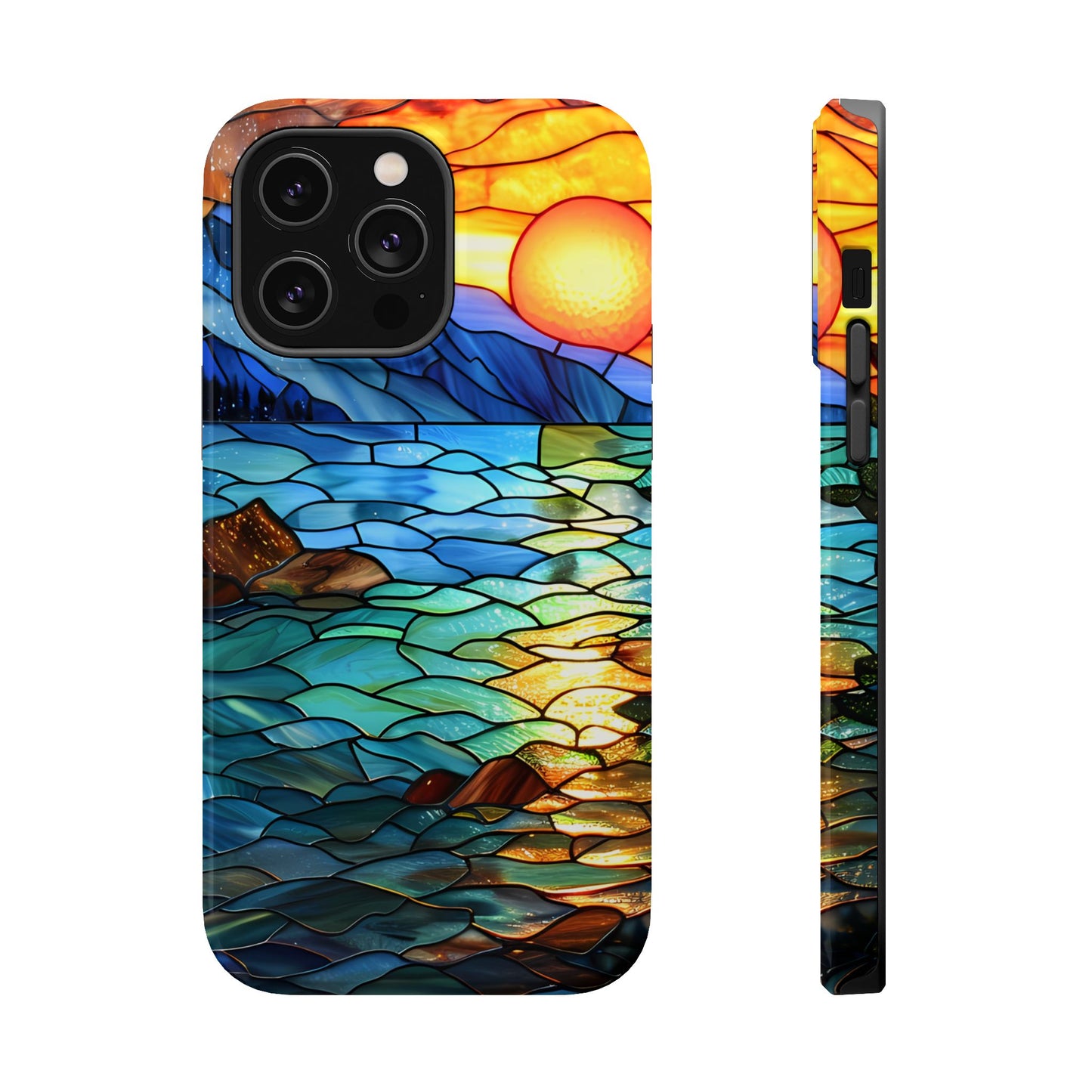 MagSafe Tough  Phone Case-Gift (Stained Glass-Sunset)