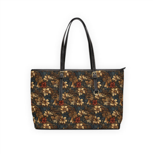 Shoulder Bag (Tooled Leather/Floral)