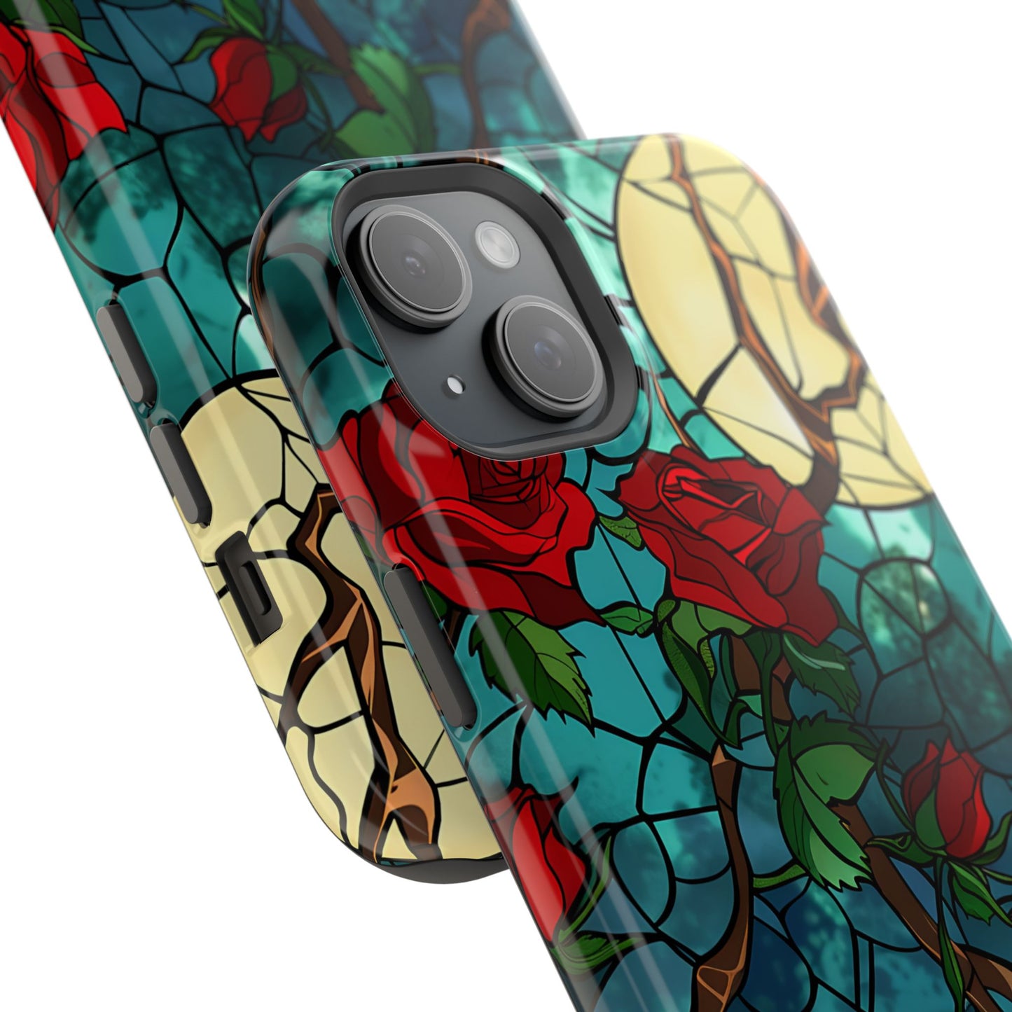 MagSafe Tough  Phone Case-Gift (Stained Glass-Roses)