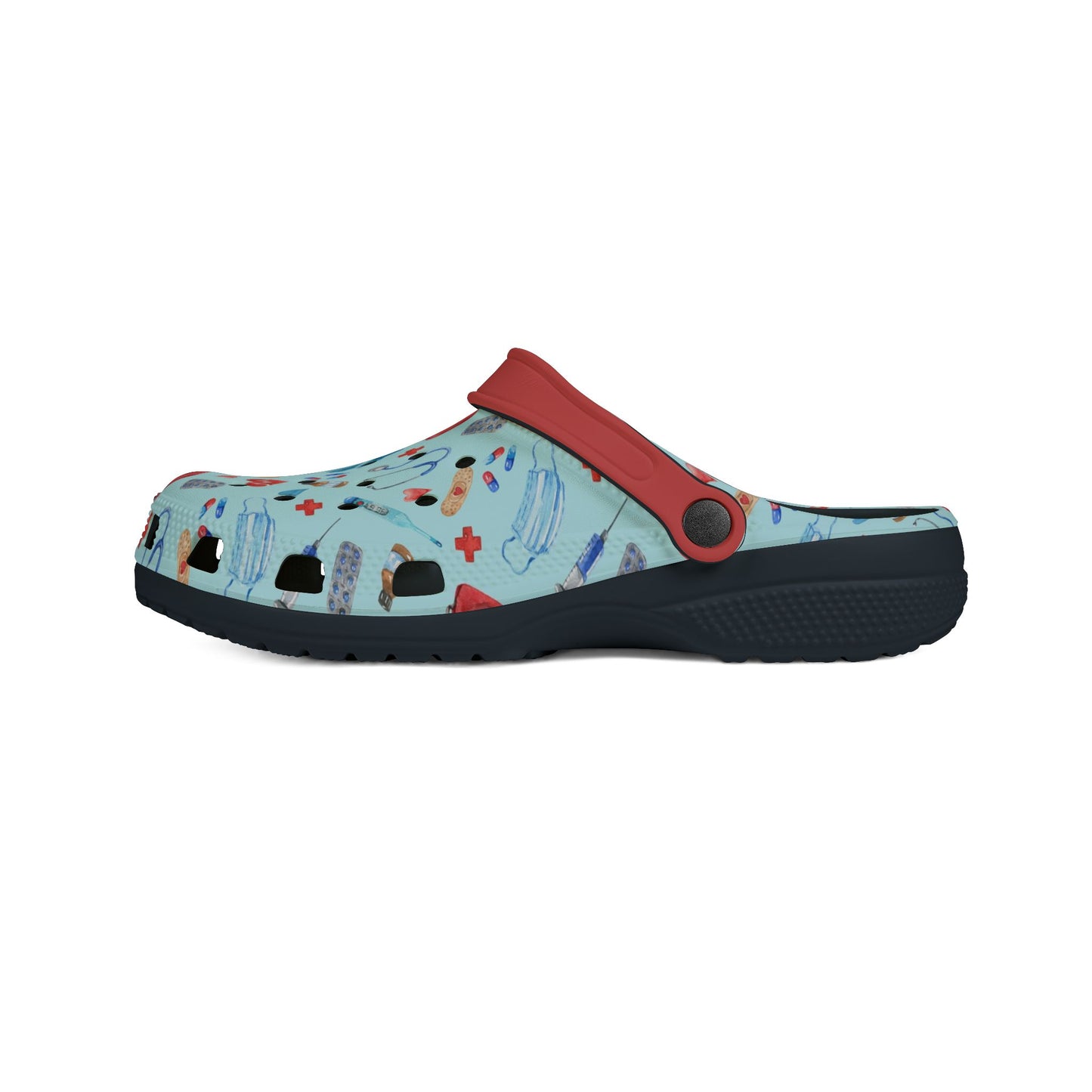 EVA Foam Rubber Shoes (Medical/Blue & Red)