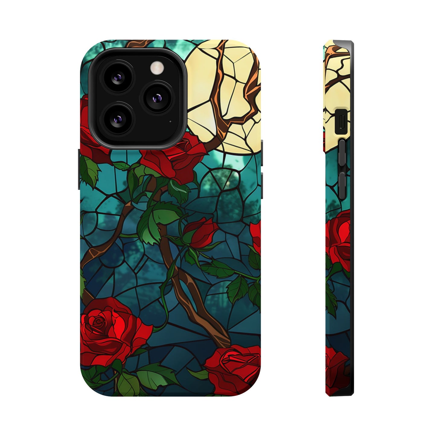 MagSafe Tough  Phone Case-Gift (Stained Glass-Roses)