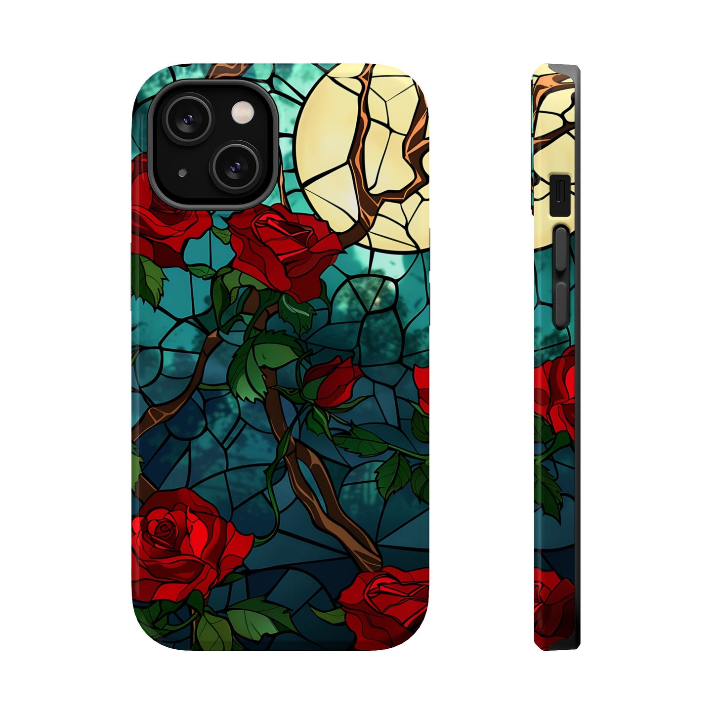 MagSafe Tough  Phone Case-Gift (Stained Glass-Roses)