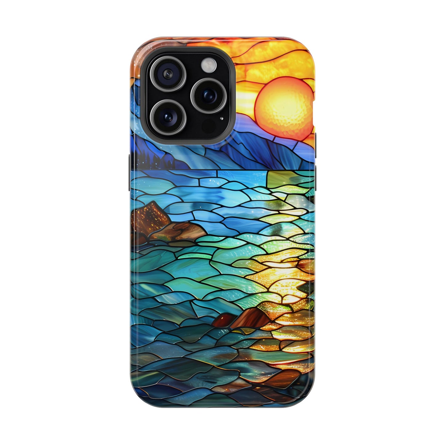 MagSafe Tough  Phone Case-Gift (Stained Glass-Sunset)