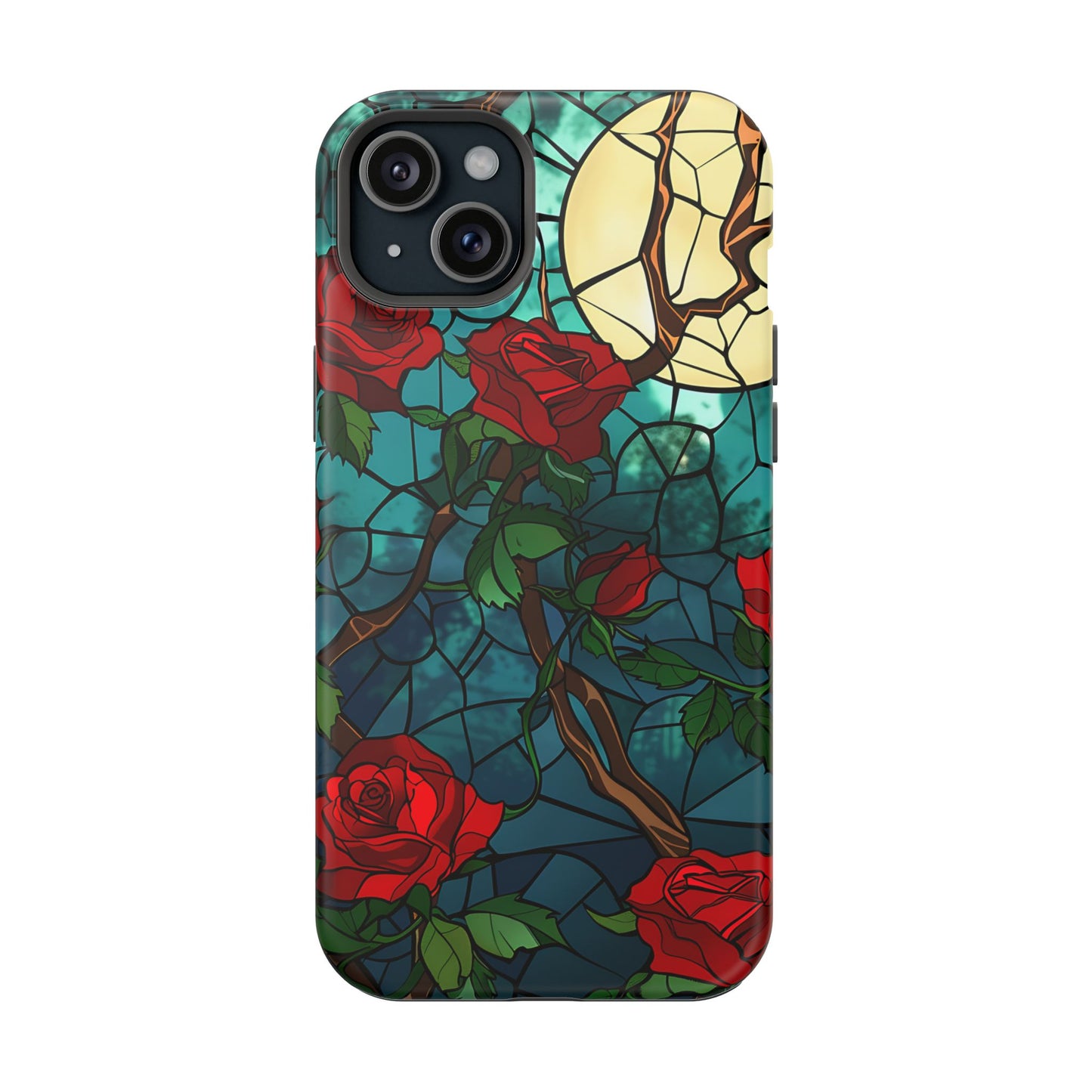 MagSafe Tough  Phone Case-Gift (Stained Glass-Roses)