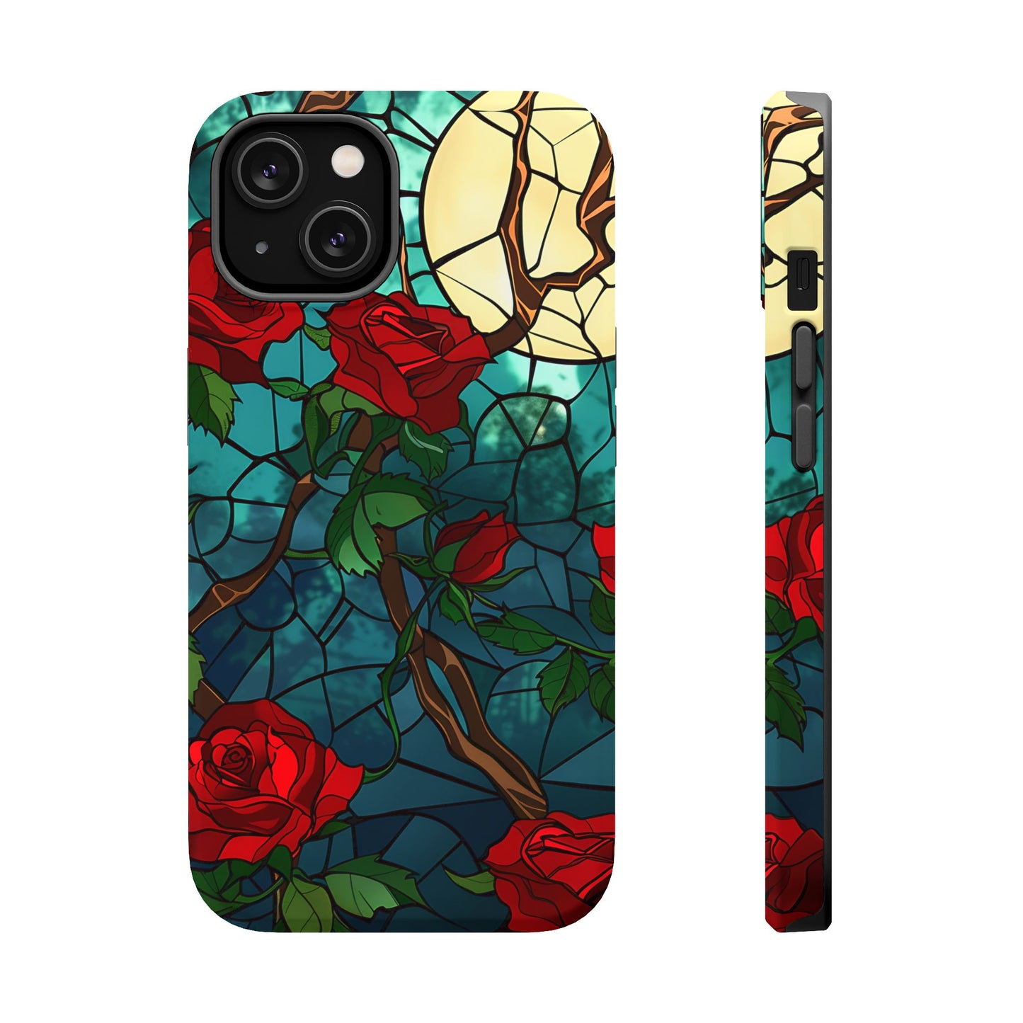 MagSafe Tough  Phone Case-Gift (Stained Glass-Roses)