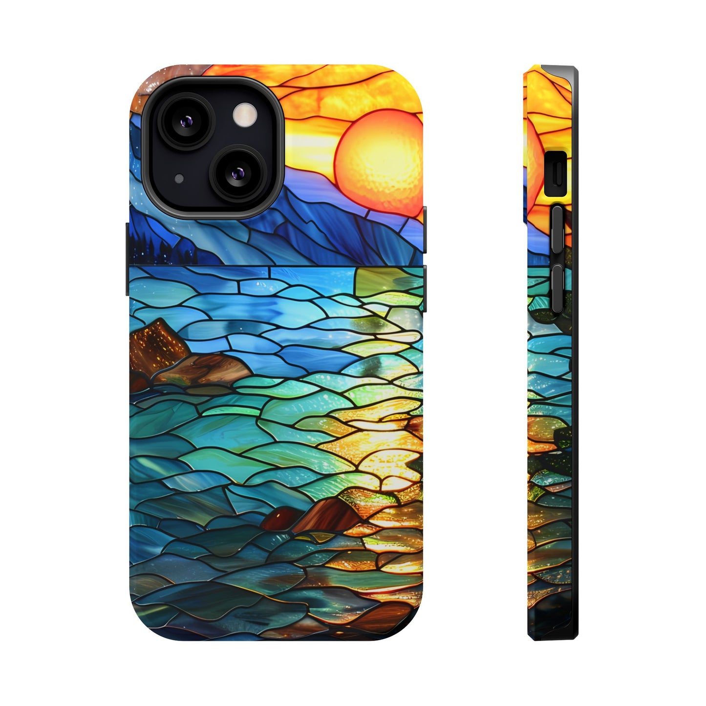 MagSafe Tough  Phone Case-Gift (Stained Glass-Sunset)