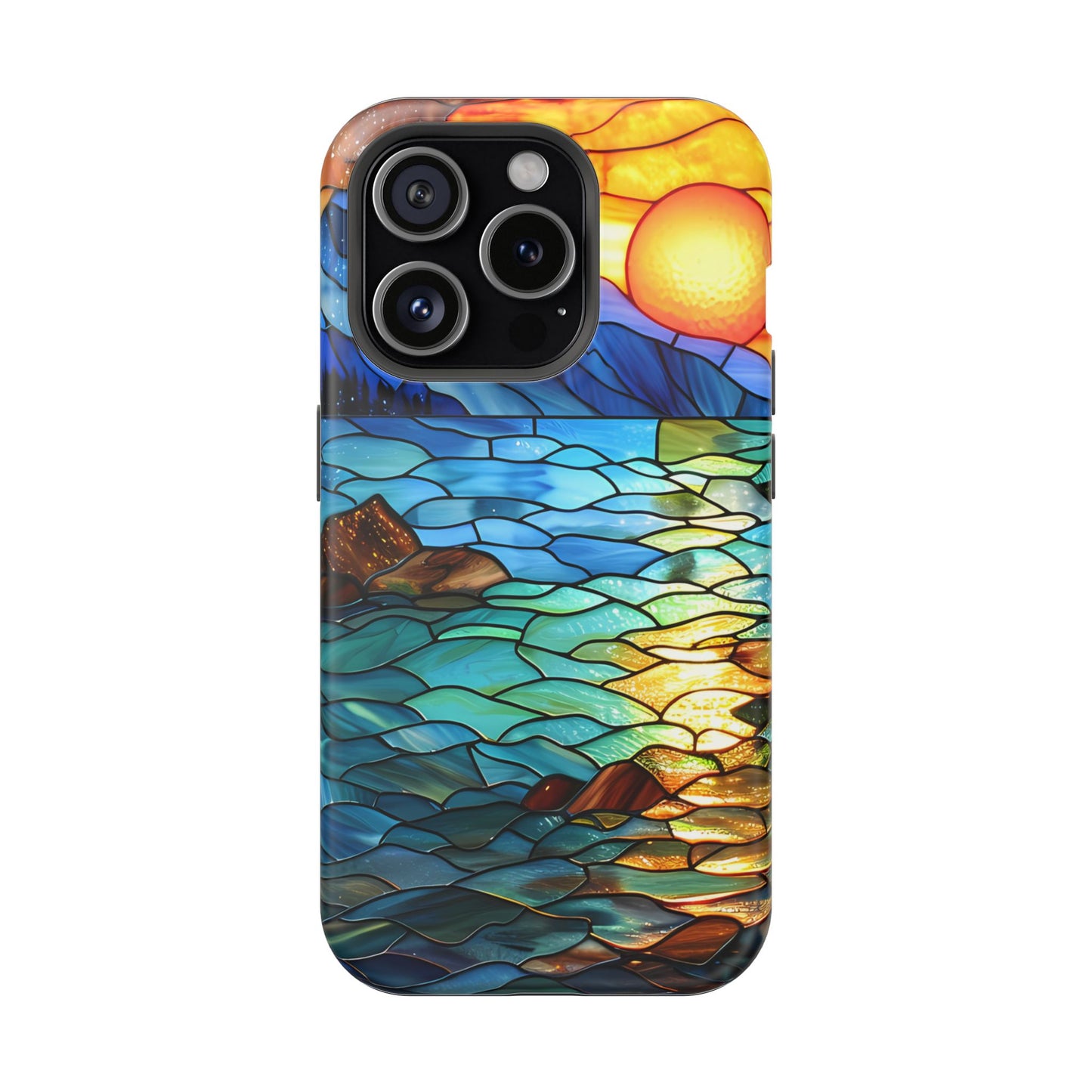 MagSafe Tough  Phone Case-Gift (Stained Glass-Sunset)