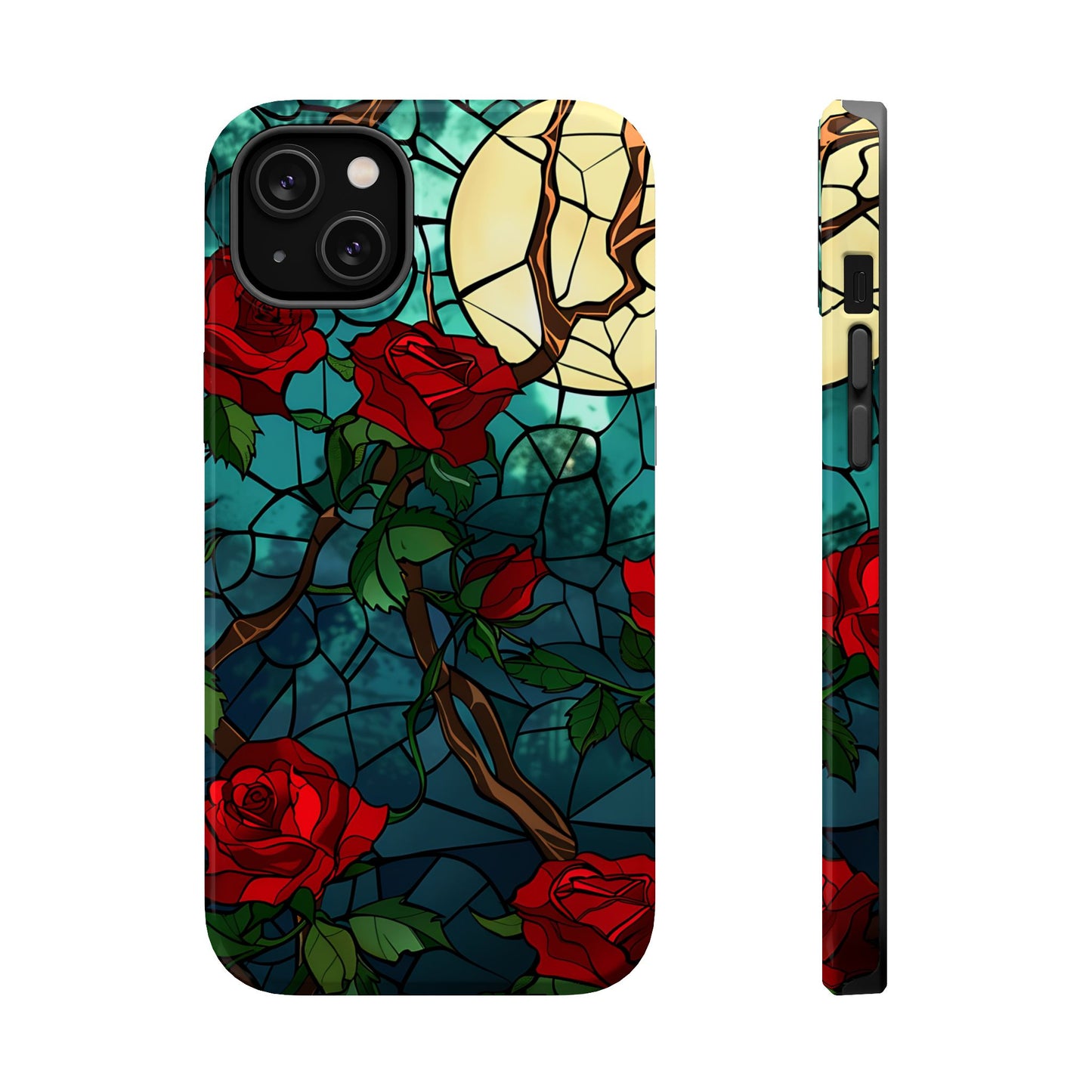 MagSafe Tough  Phone Case-Gift (Stained Glass-Roses)