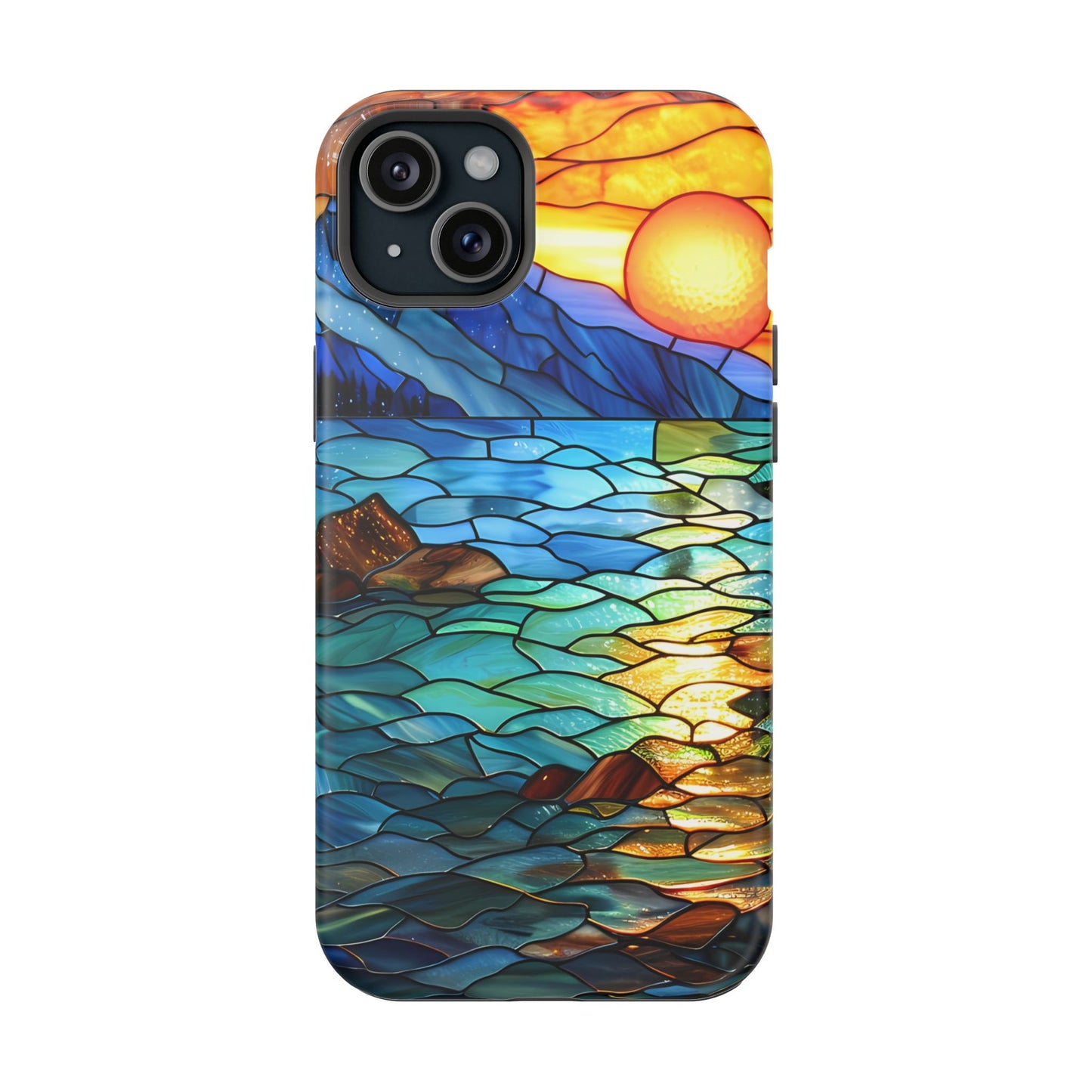 MagSafe Tough  Phone Case-Gift (Stained Glass-Sunset)