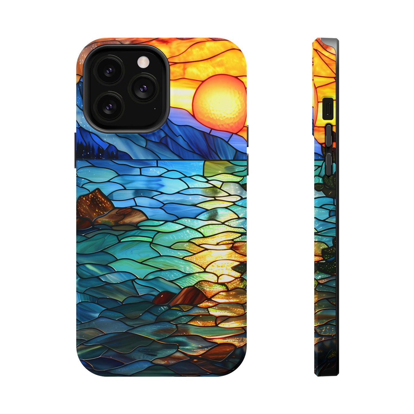 MagSafe Tough  Phone Case-Gift (Stained Glass-Sunset)