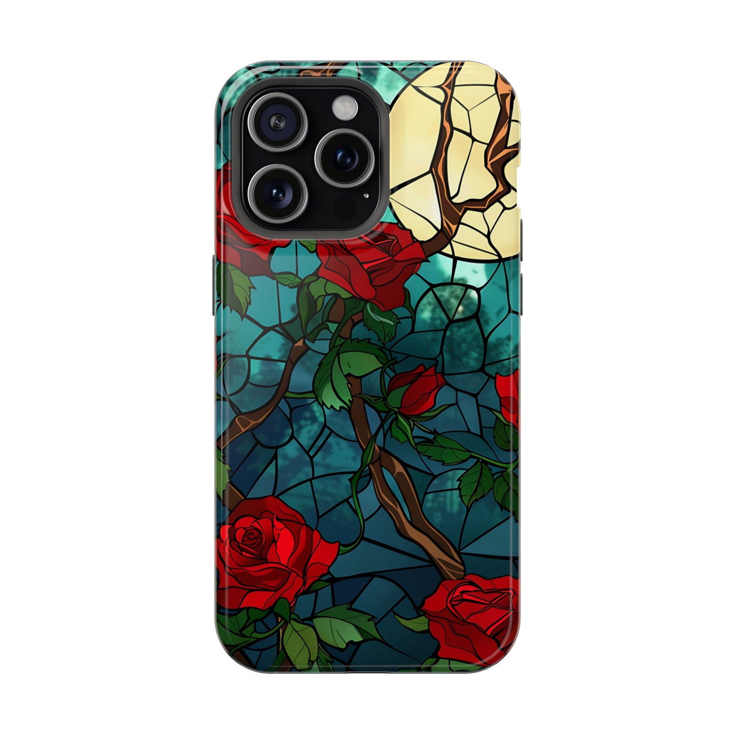 MagSafe Tough  Phone Case-Gift (Stained Glass-Roses)