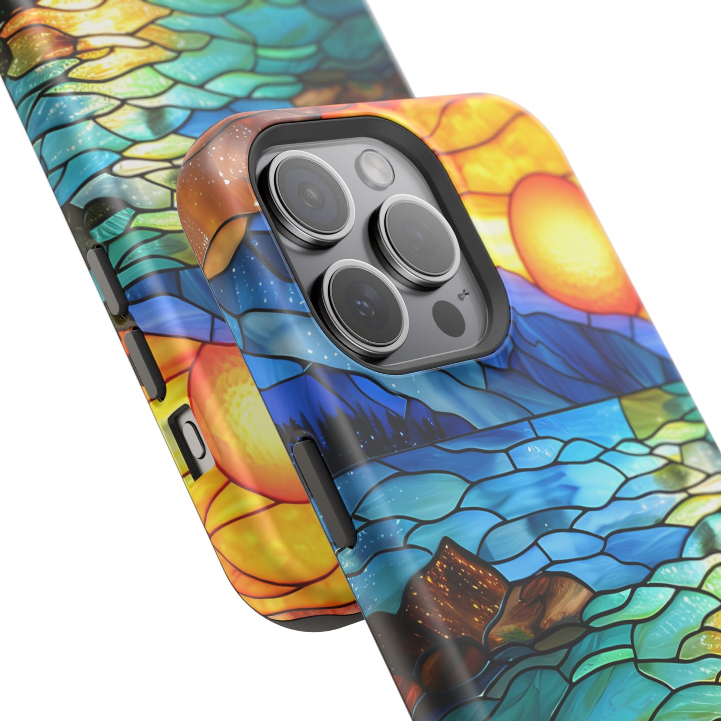 MagSafe Tough  Phone Case-Gift (Stained Glass-Sunset)