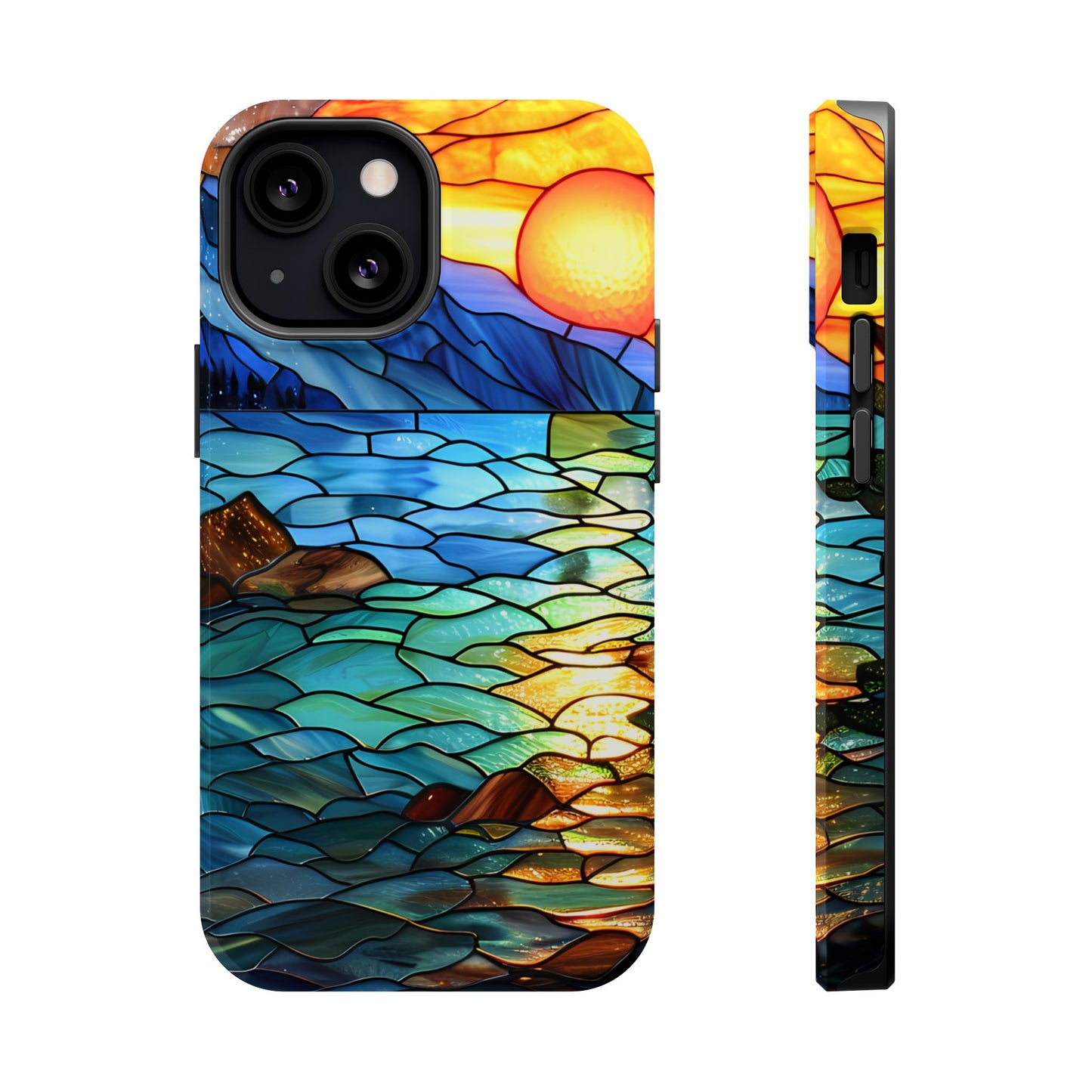 MagSafe Tough  Phone Case-Gift (Stained Glass-Sunset)