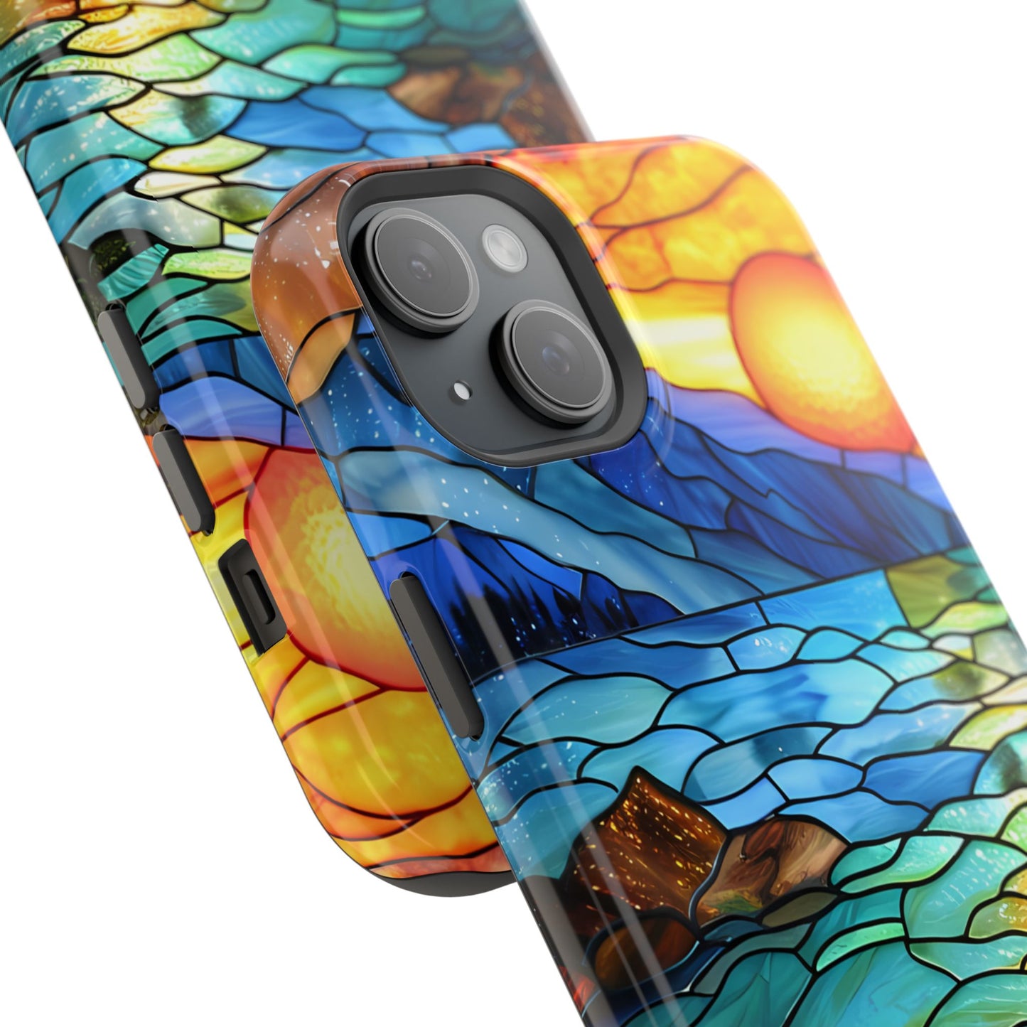 MagSafe Tough  Phone Case-Gift (Stained Glass-Sunset)