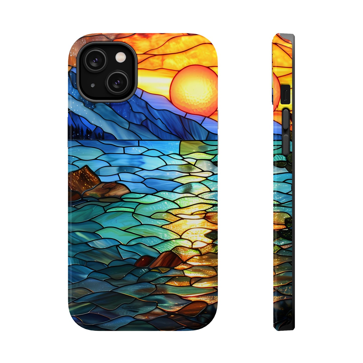 MagSafe Tough  Phone Case-Gift (Stained Glass-Sunset)