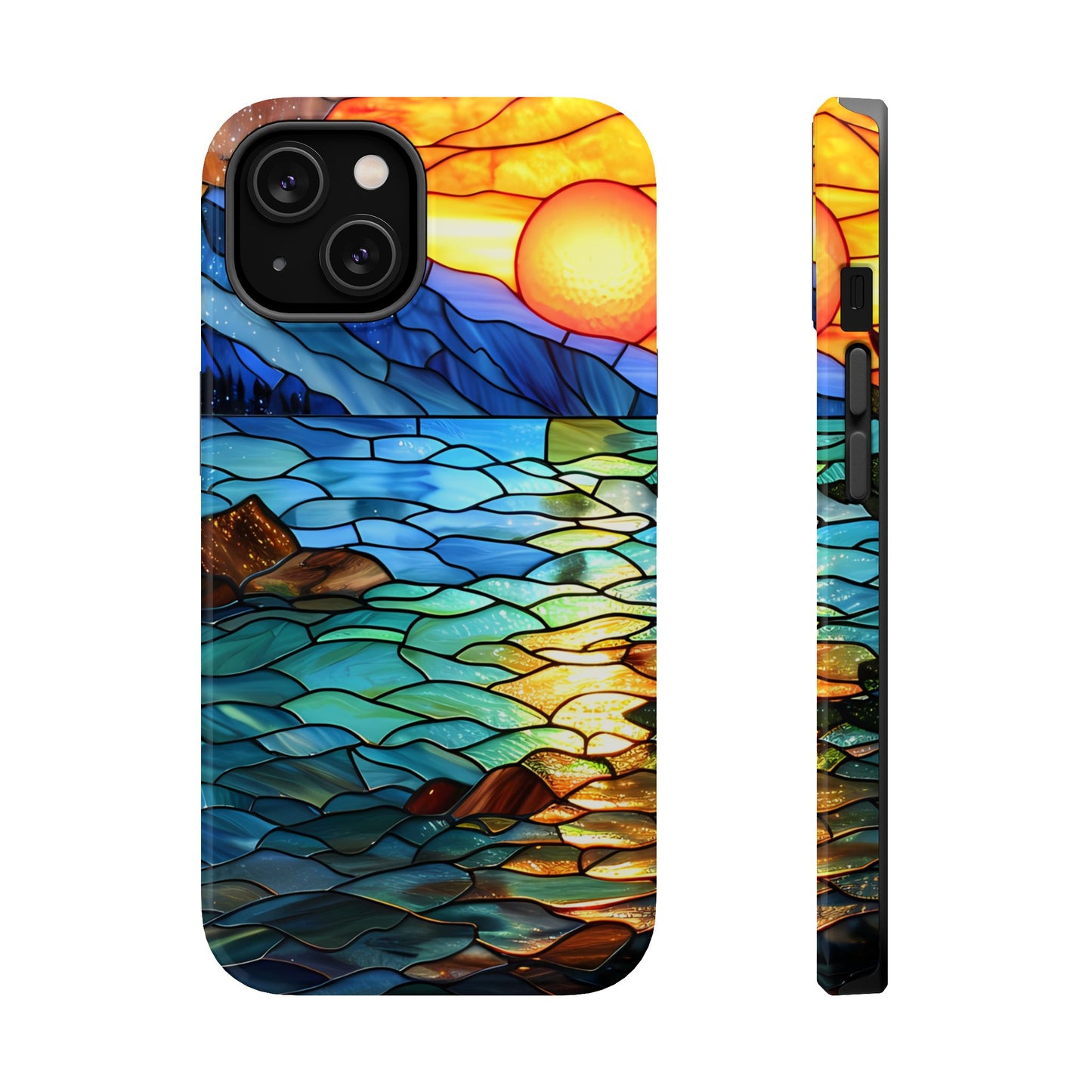 MagSafe Tough  Phone Case-Gift (Stained Glass-Sunset)