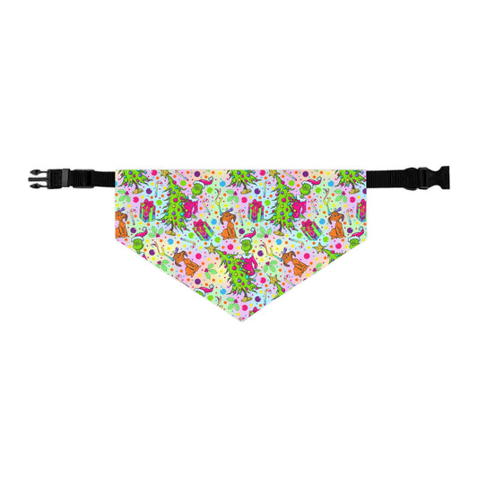 Pet Bandana (Mean Green Guy/Pink)