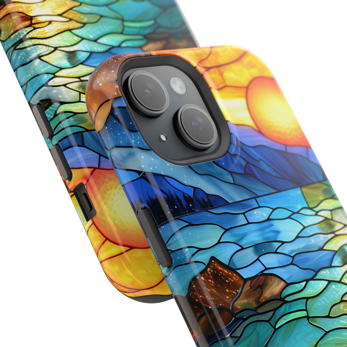 MagSafe Tough  Phone Case-Gift (Stained Glass-Sunset)